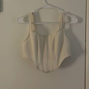 white corset tank top